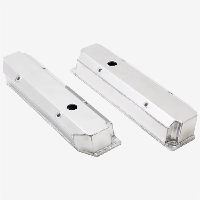 Top Street Performance Fabricated Aluminum Valve Covers JM8097-7P ALUMINUM TALL FABRICATED VALVE COVER - MOPAR BB, LONG BOLT, WITH BREATHER HOLE, POLISHED