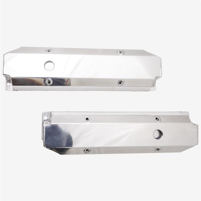 Top Street Performance Fabricated Aluminum Valve Covers JM8097-7P ALUMINUM TALL FABRICATED VALVE COVER - MOPAR BB, LONG BOLT, WITH BREATHER HOLE, POLISHED thumbnail 2