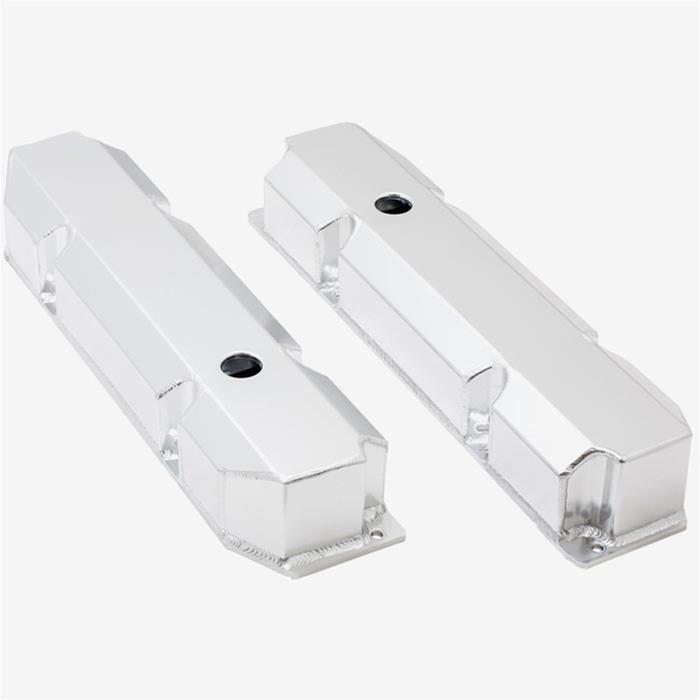 Top Street Performance Fabricated Aluminum Valve Covers JM8097-8CA ALUMINUM TALL FABRICATED VALVE COVER - MOPAR BB, SHORT BOLT, WITH BREATHER HOLE, CLEAR ANODIZED thumbnail 2