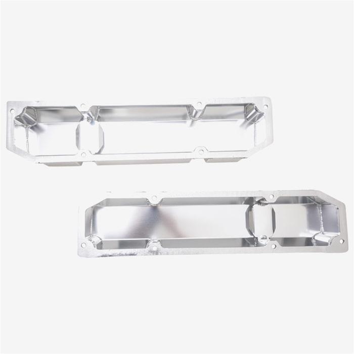 Top Street Performance Fabricated Aluminum Valve Covers JM8097-8CA ALUMINUM TALL FABRICATED VALVE COVER - MOPAR BB, SHORT BOLT, WITH BREATHER HOLE, CLEAR ANODIZED thumbnail 3