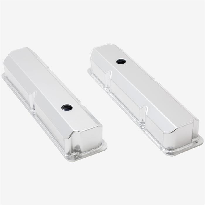 Top Street Performance Fabricated Aluminum Valve Covers JM8098-8CA ALUMINUM TALL FABRICATED VALVE COVER - FORD FE, SHORT BOLT, WITH BREATHER HOLE, CLEAR ANODIZED thumbnail 2