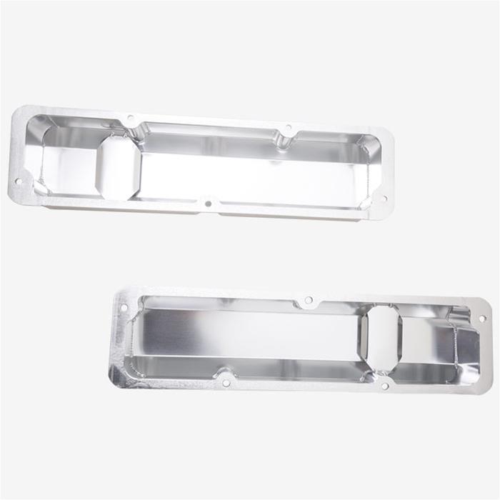 Top Street Performance Fabricated Aluminum Valve Covers JM8098-8CA ALUMINUM TALL FABRICATED VALVE COVER - FORD FE, SHORT BOLT, WITH BREATHER HOLE, CLEAR ANODIZED thumbnail 4
