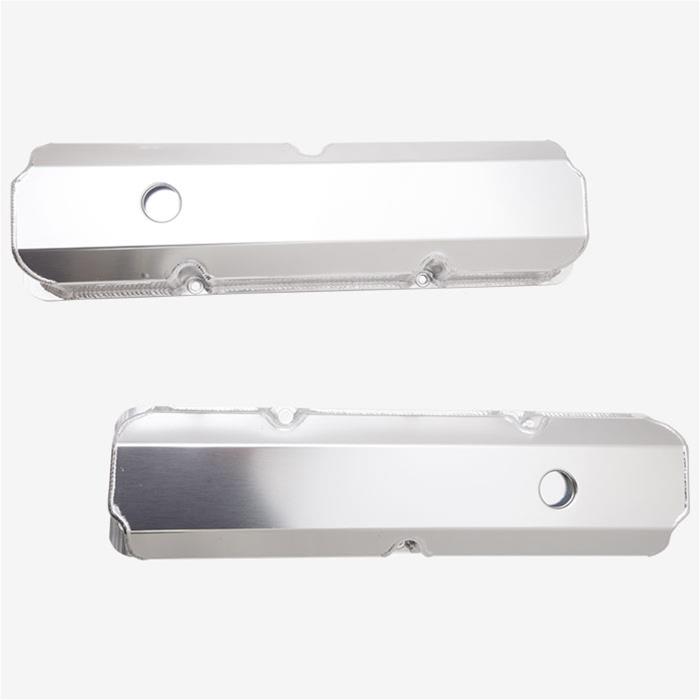 Top Street Performance Fabricated Aluminum Valve Covers JM8098-8CA ALUMINUM TALL FABRICATED VALVE COVER - FORD FE, SHORT BOLT, WITH BREATHER HOLE, CLEAR ANODIZED thumbnail 3