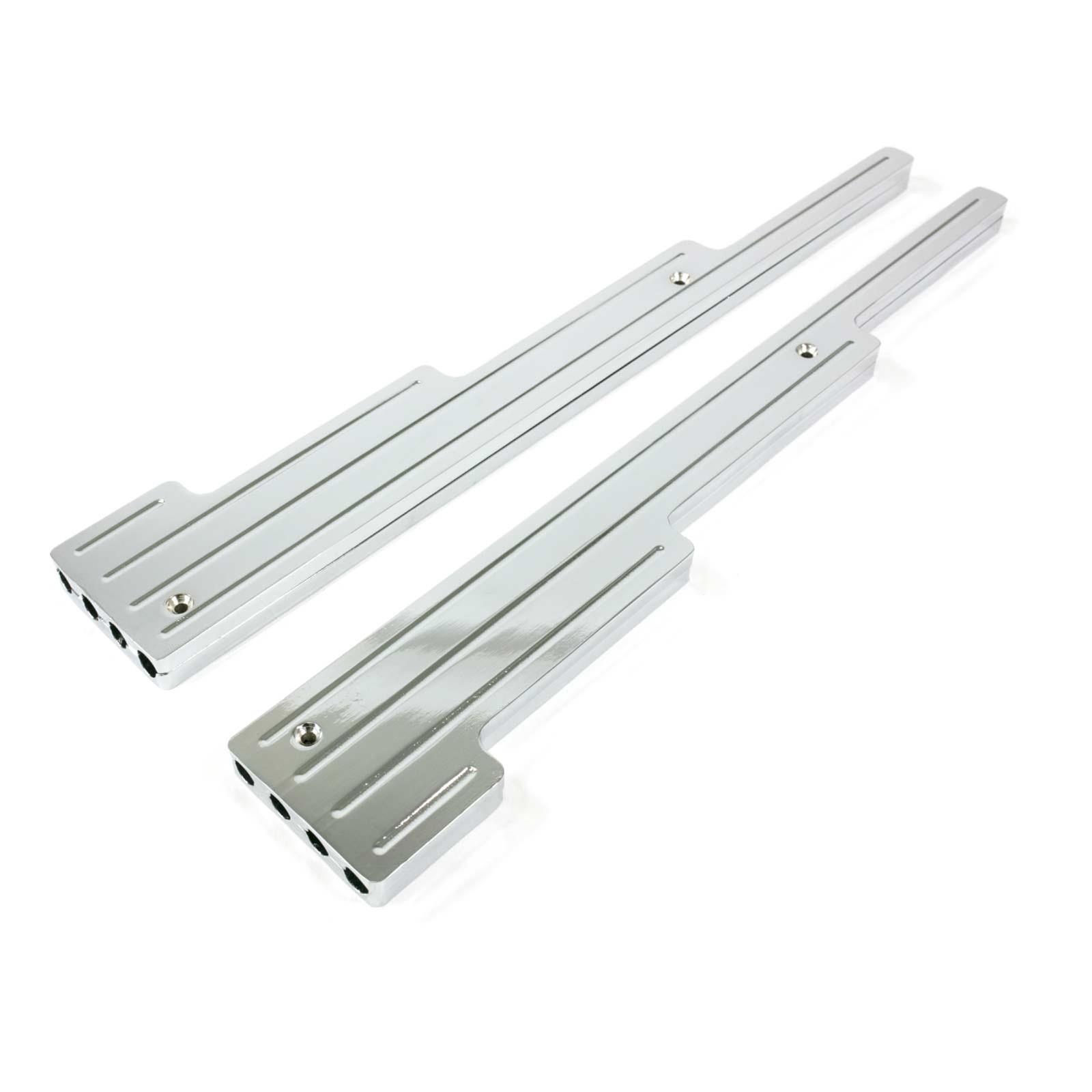 Top Street Performance Billet Aluminum Wire Loom Sets JM9002P Ignition Loom/Separator, Ball-Milled, Aluminum, Chrome, 7-9mm, Universal, Pair thumbnail 2