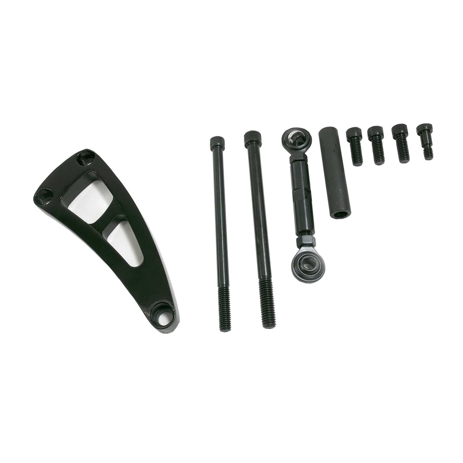 Top Street Performance Alternator Brackets JM9103BK ALUMINUM ALTERNATOR BRACKET KIT - CHEVY BB, LONG WATER PUMP, PASSENGER SIDE, BLACK