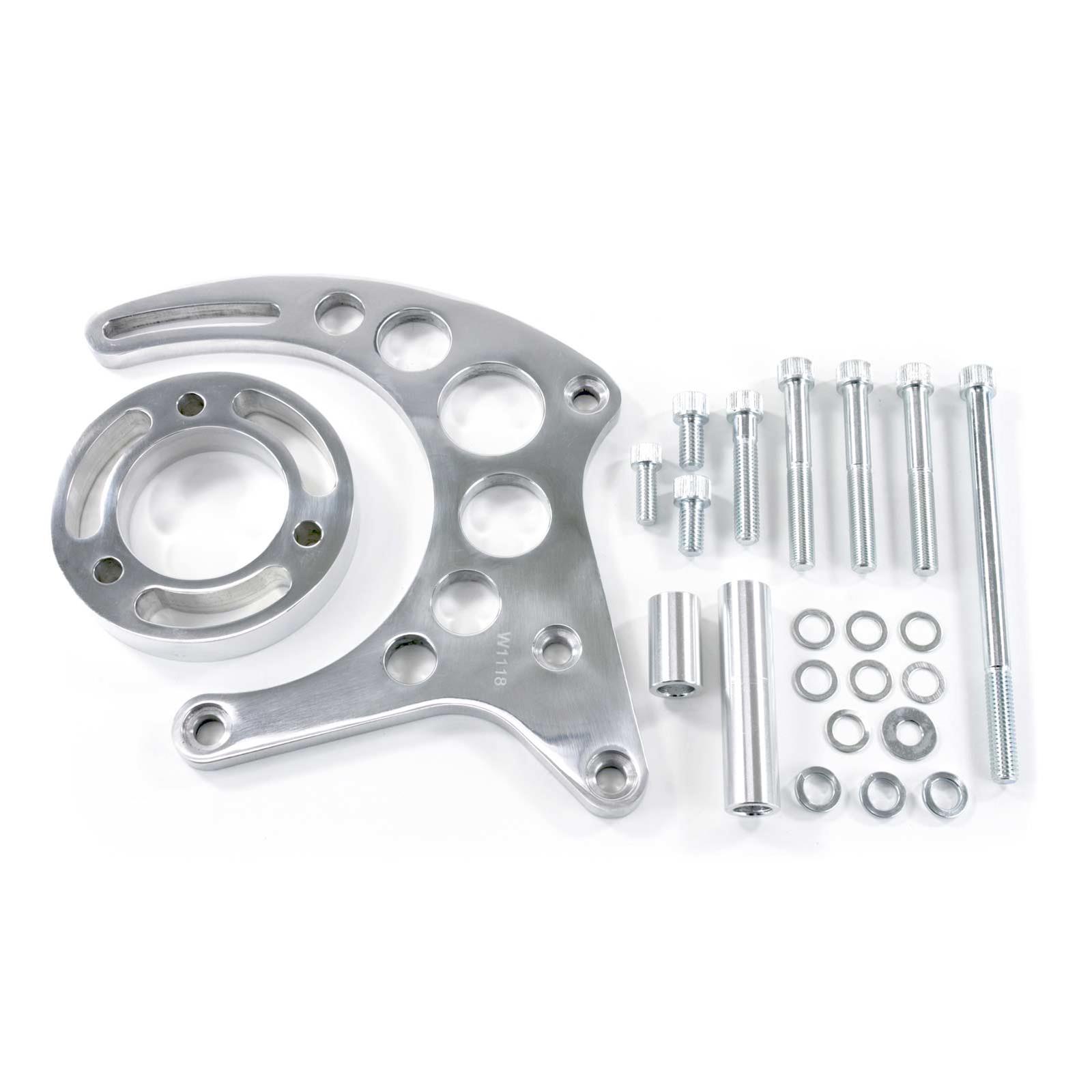 Top Street Performance Alternator Brackets JM9121P SBC ALTERNATOR BRACKET FOR GILMER BELT DRIVE KIT, POLISHED