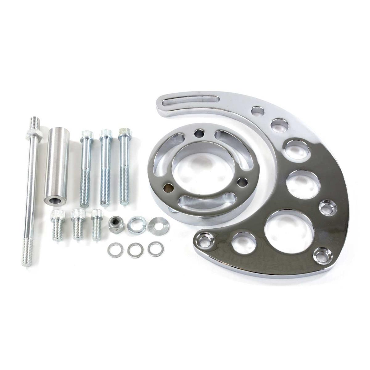 Top Street Performance Alternator Brackets JM9123C CHEVY BB LWP, ALUMINUM ALTERNATOR BRACKET KIT, CHROME