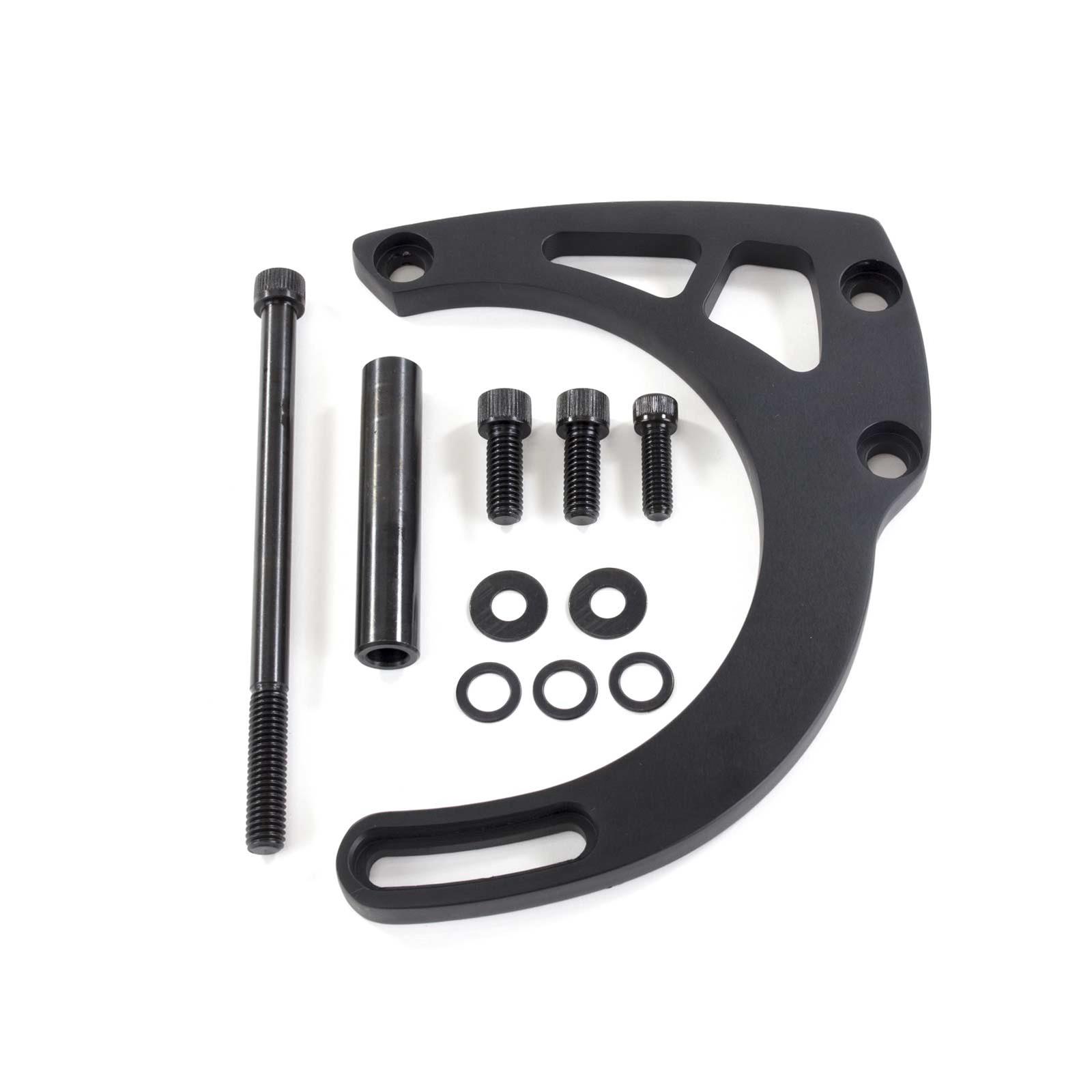 Top Street Performance Alternator Brackets JM9131BK Bracket, Passenger Side, Mid-Mount, Billet Aluminum, Black, Chevrolet, Small Block, Long, Kit