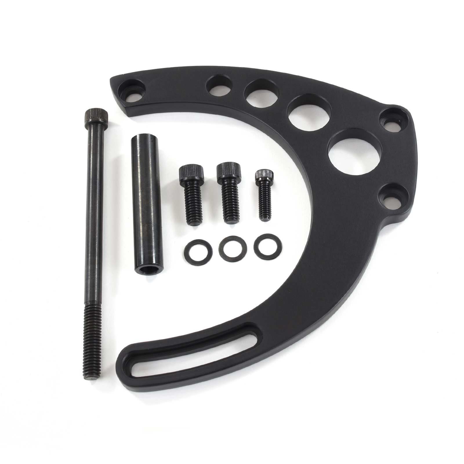 Top Street Performance Alternator Brackets JM9133BK Bracket, Chevy BB, Mid Mount, Billet Aluminum, Black Anodized, Kit