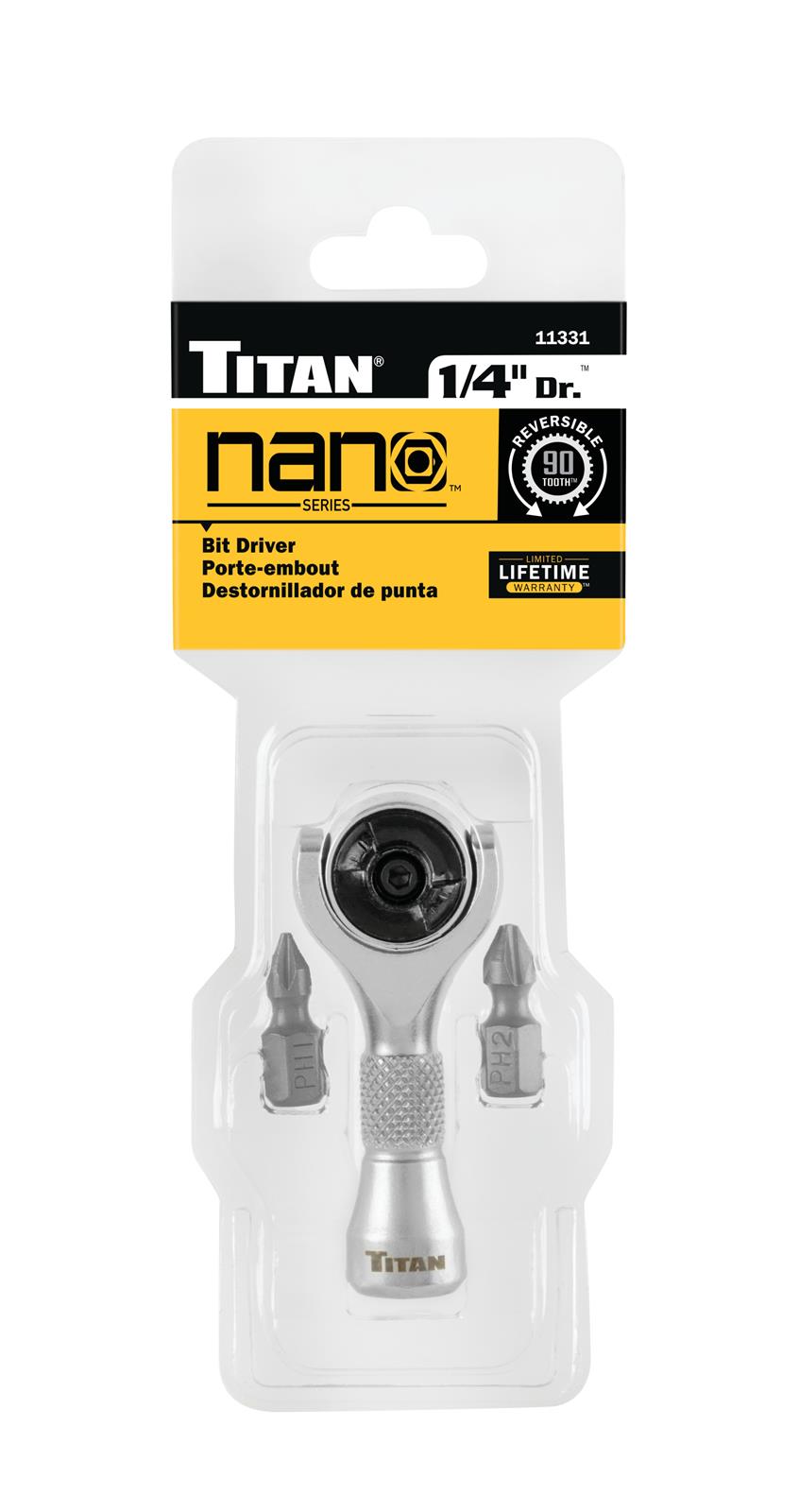 Titan Tools 11331 Titan 1/4 in. Drive Nano Ratcheting Swivel Bit