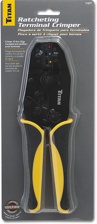 t Titan Tools 11477 Titan Ratcheting Wire Terminal Crimpers | Summit