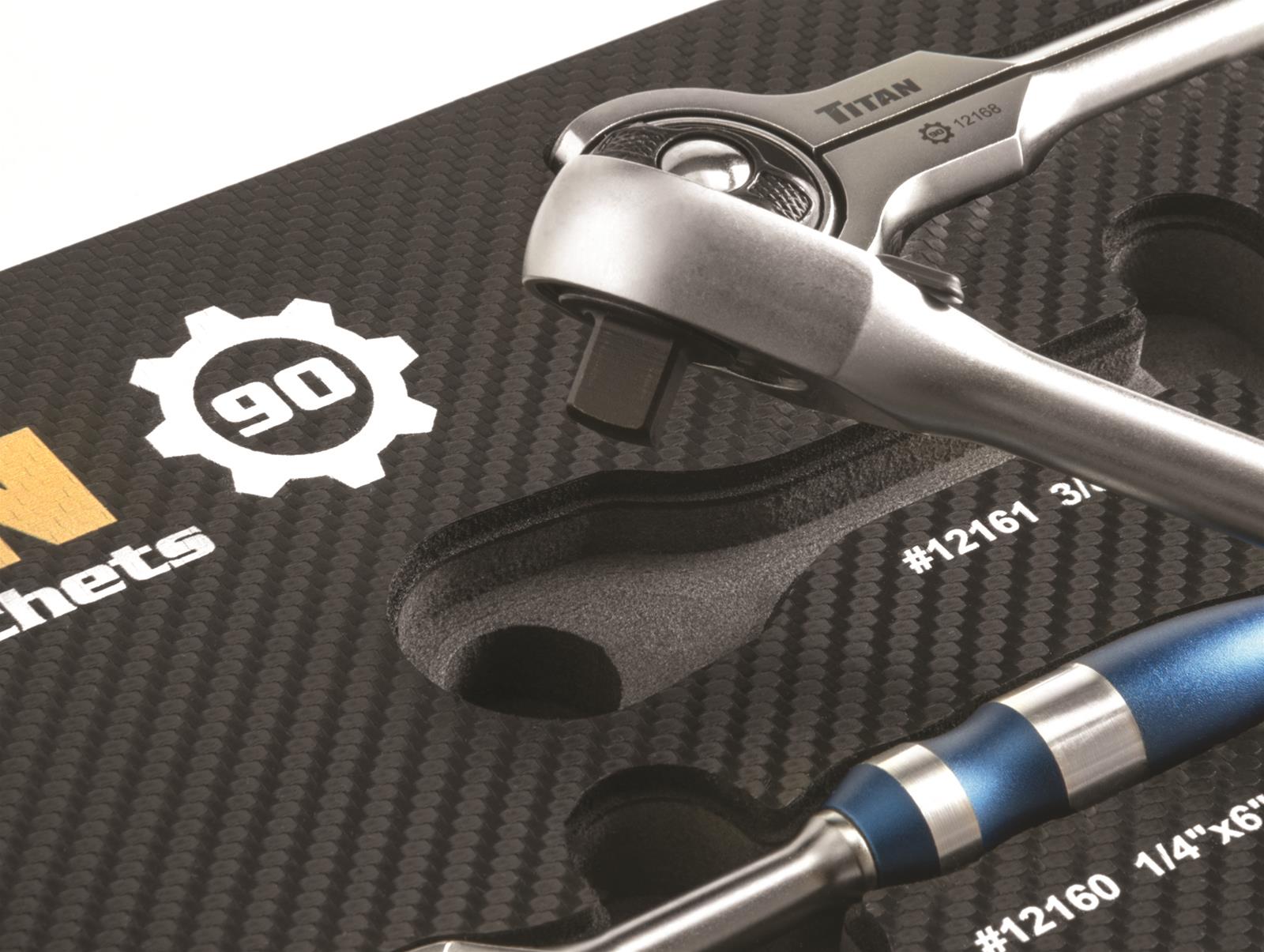 Titan Tools 12175 Titan 90Tooth Flat and Swivel Head Ratchet Sets