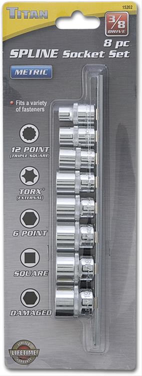 Titan Tools 15202 Titan Spline Socket Sets | Summit Racing