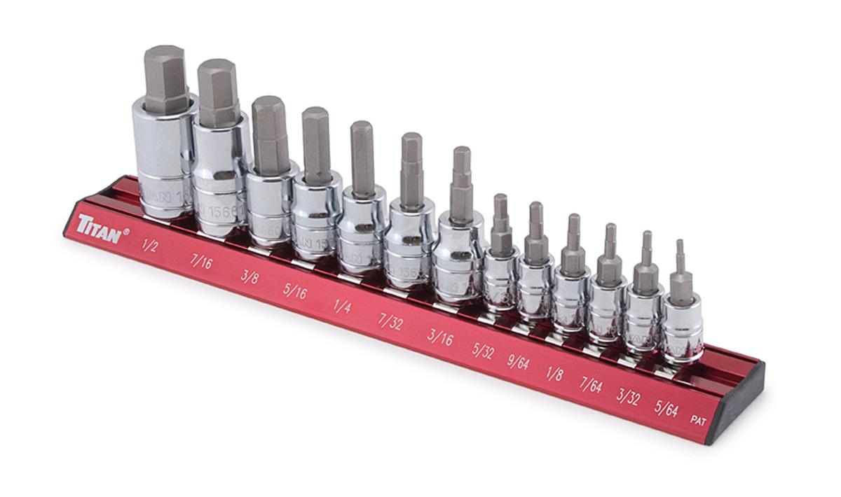 Titan Tools 16123 Titan 13-Piece SAE Hex Bit Socket Sets | Summit