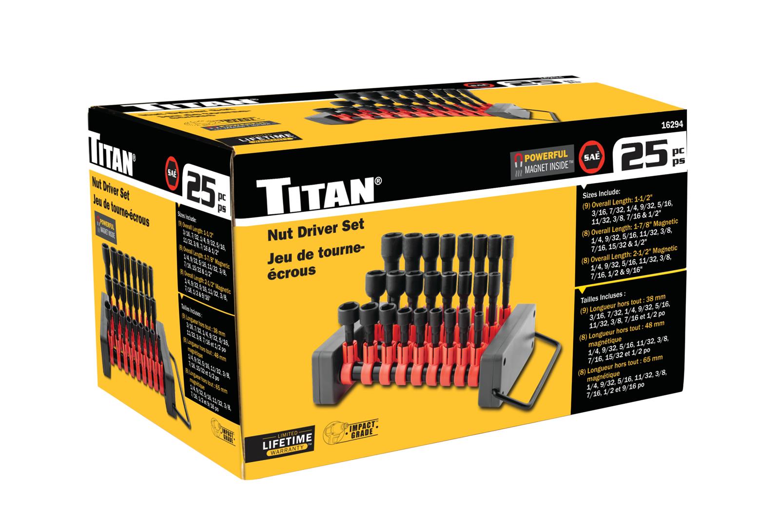 Titan Tools 16294 Titan 25-Piece SAE Nut Driver Sets | Summit Racing
