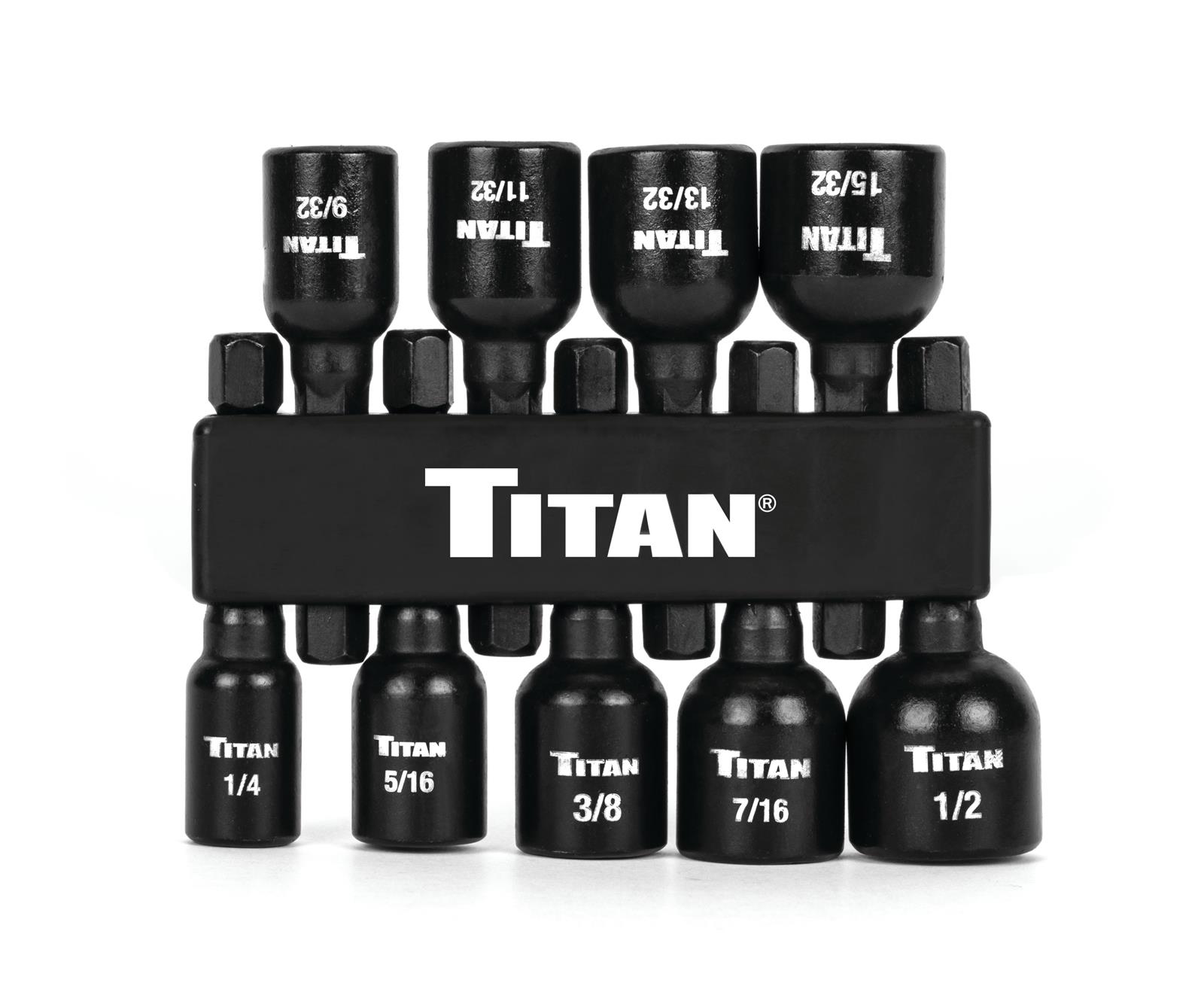 Titan Tools 16298 Titan 9-Piece SAE Magnetic Nut Setters | Summit Racing