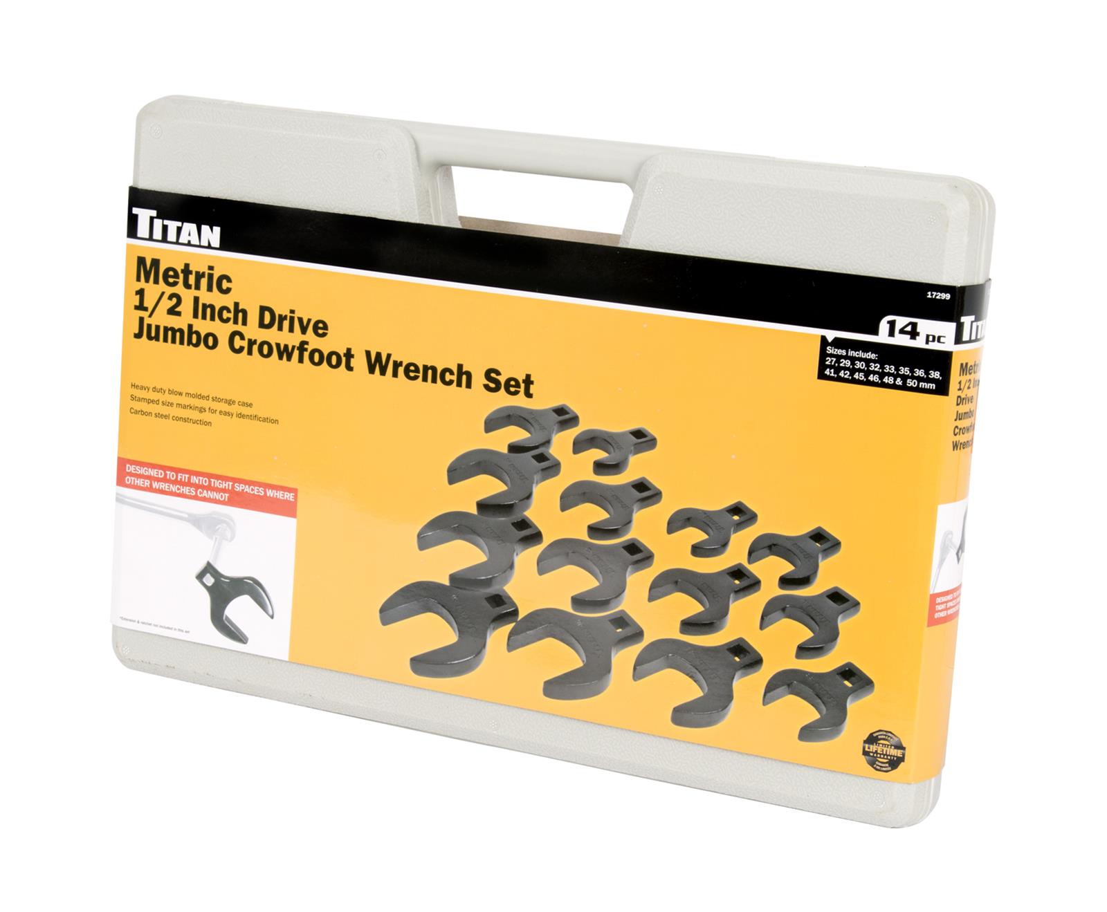 Titan Tools 17299 Titan 1/2 in. Drive Jumbo Crowsfoot Wrenches