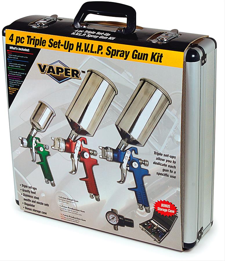 Titan Tools 19221 Titan Vaper 4-Piece HVLP Triple Setup Spay Gun