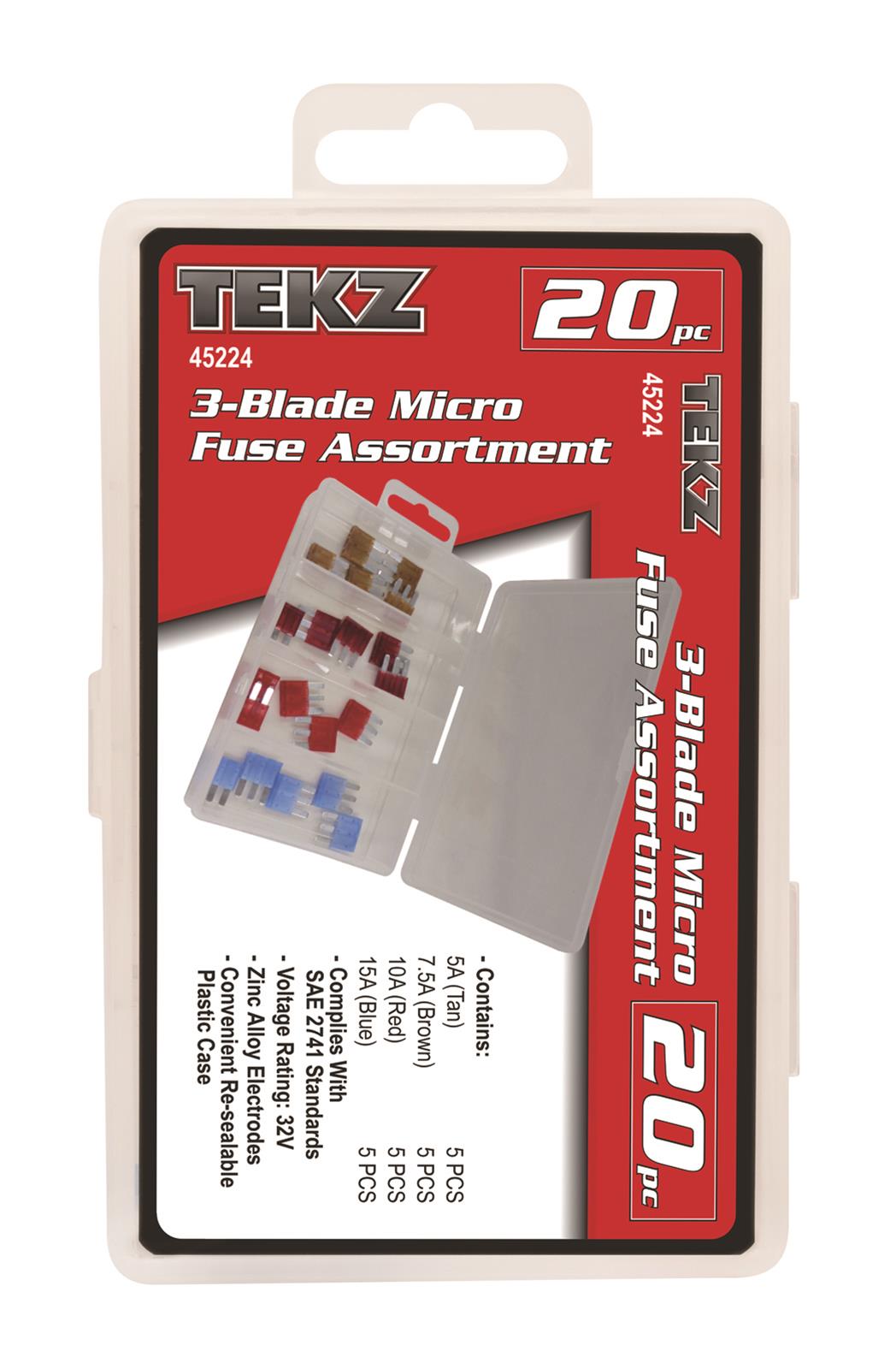 Titan Tools 45224 Titan Tekz 20 Piece Blade Micro Fuse Assortment Kits Summit Racing 