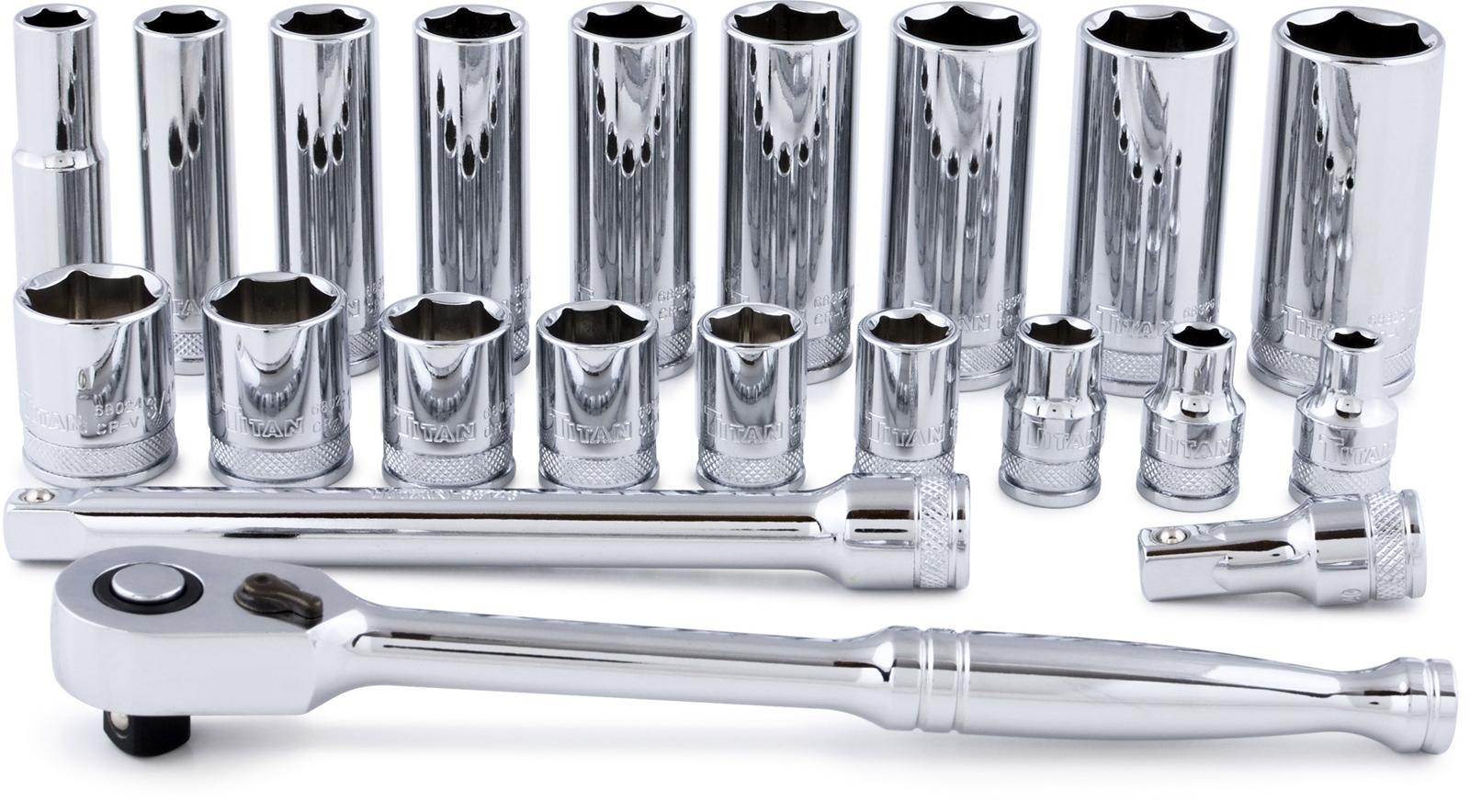 Titan Tools 68001 Titan 21Piece Socket Sets Summit Racing