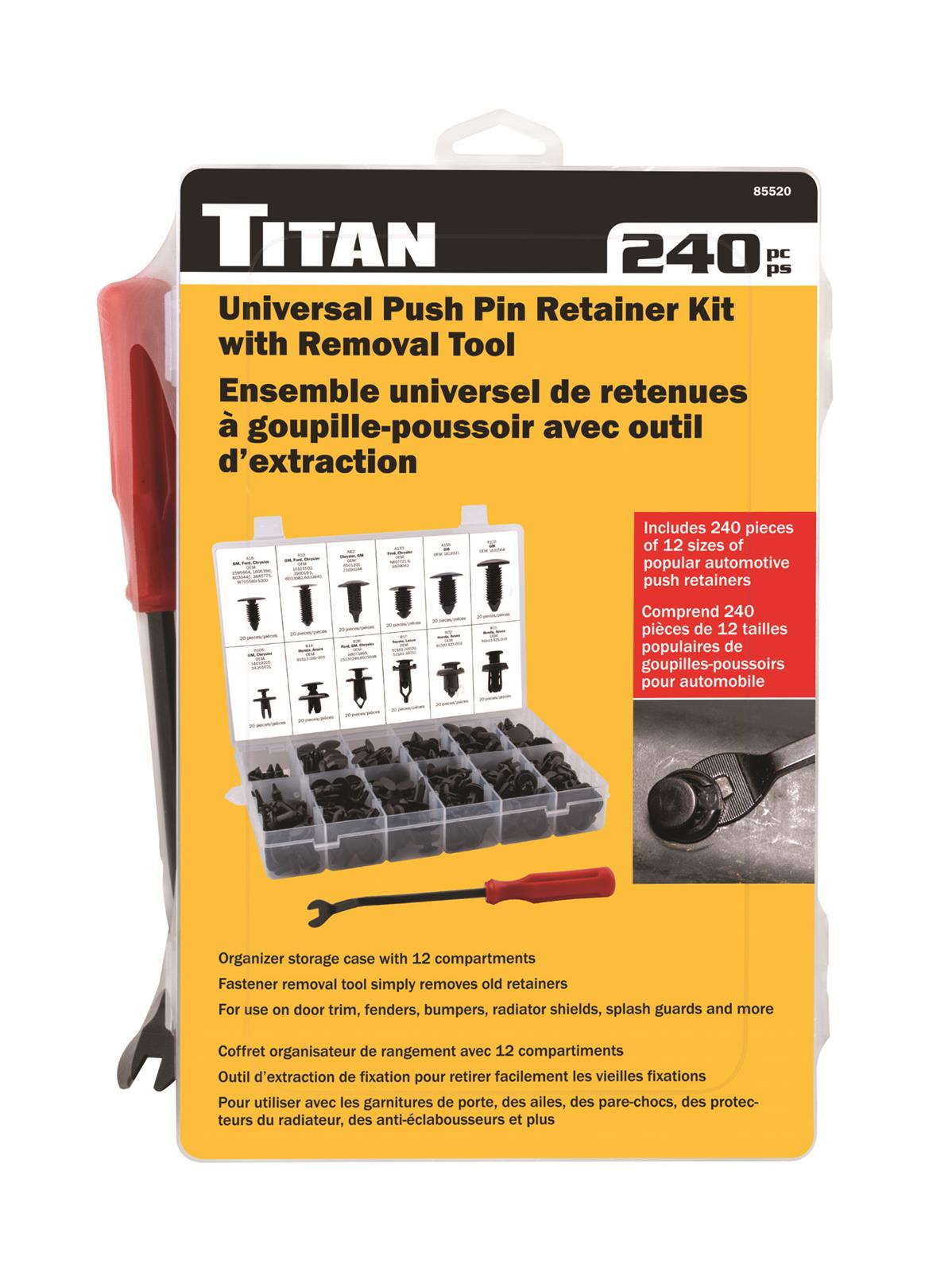 Titan Tools 85520 Titan 240-Piece Retainer Clip Kits | Summit Racing