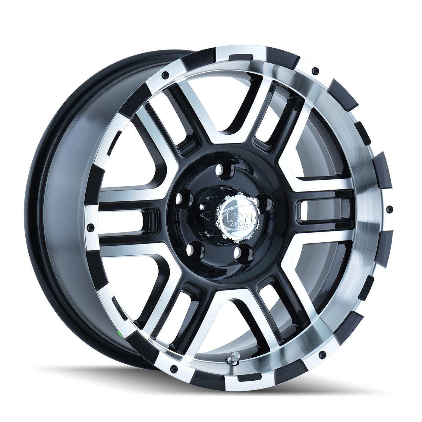ION Alloy Series 179 Gloss Black Wheels with Machined Accents 20x9 Wheel, 179, 20 in. x 9 in., Aluminum, Black, 6 x 135mm Bolt Circle, 6.181 in. Backspace, Each