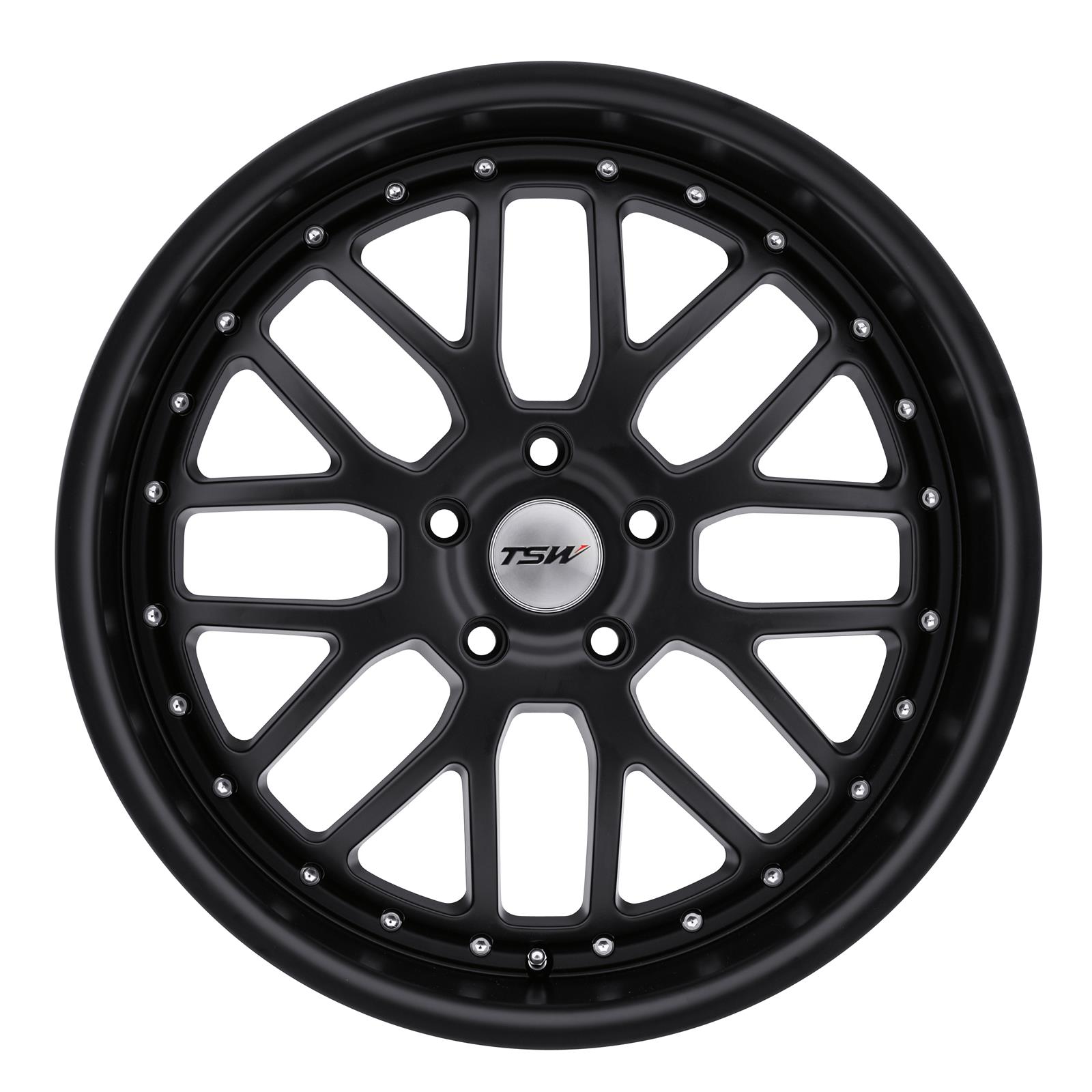TSW Wheel 1880VAL205114M76 TSW Valencia Series Matte Black Wheels Summit Racing