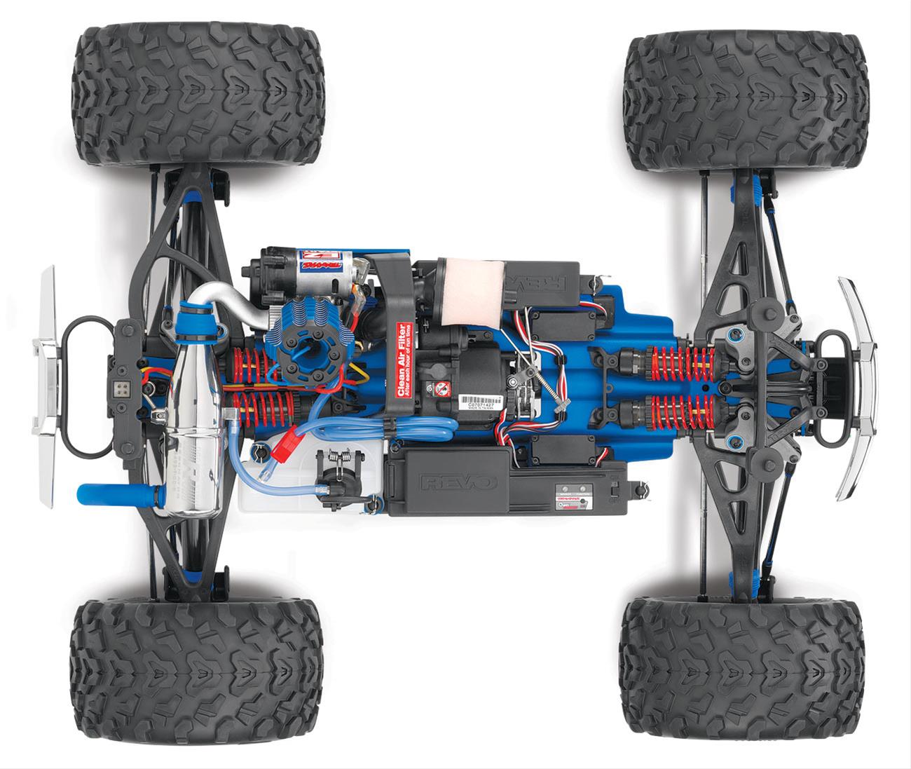 Traxxas 53097-3-BLUE Traxxas Nitro Revo 3.3 Monster Trucks with