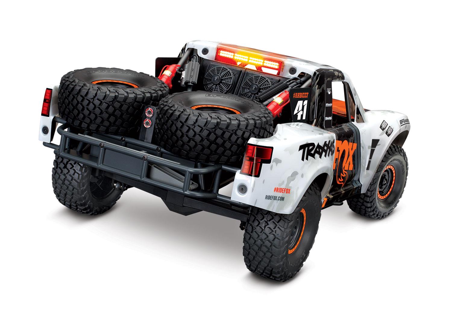 Tappi Ammortizzatori In Alluminio Nero Traxxas Fox Edition Per Unlimited Desert Racer (TRX8456)