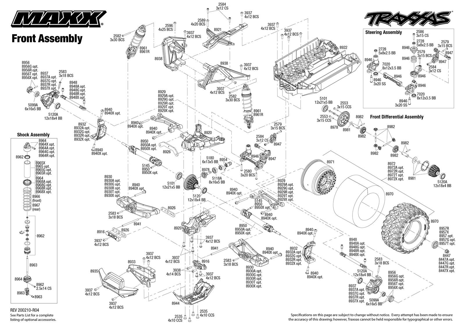 traxxas maxx dimensions