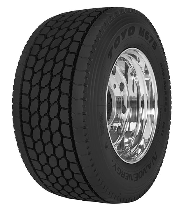 Toyo M675 Tires 445/50-22.5 Tire, M675, 445/50-22.50, Radial, Blackwall, Speed Rating L, Each thumbnail 3