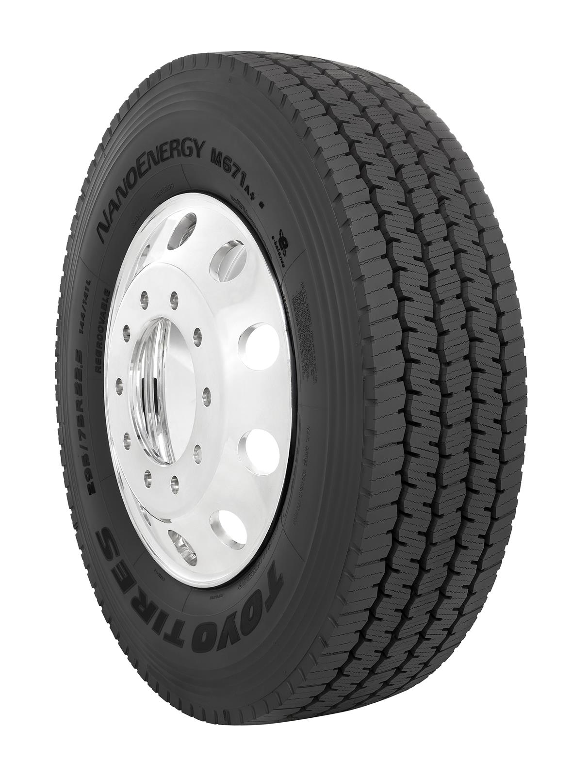 Toyo M671A Tires 500820 Tires, M671+, 11R22.5, Blackwall, Radial, Drive Tire, G Load Range, 6,175 lb. Load, Each