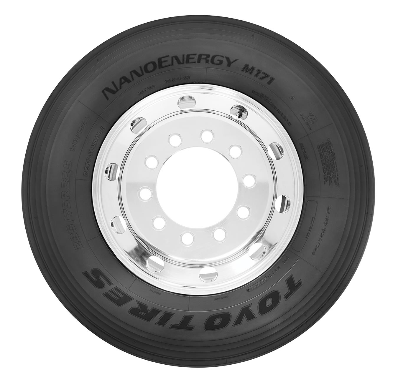 Toyo M171 Tires 295/75-22.5 Tire, M171, 295/75-22.50, Radial, Blackwall, Speed Rating L, Each thumbnail 2
