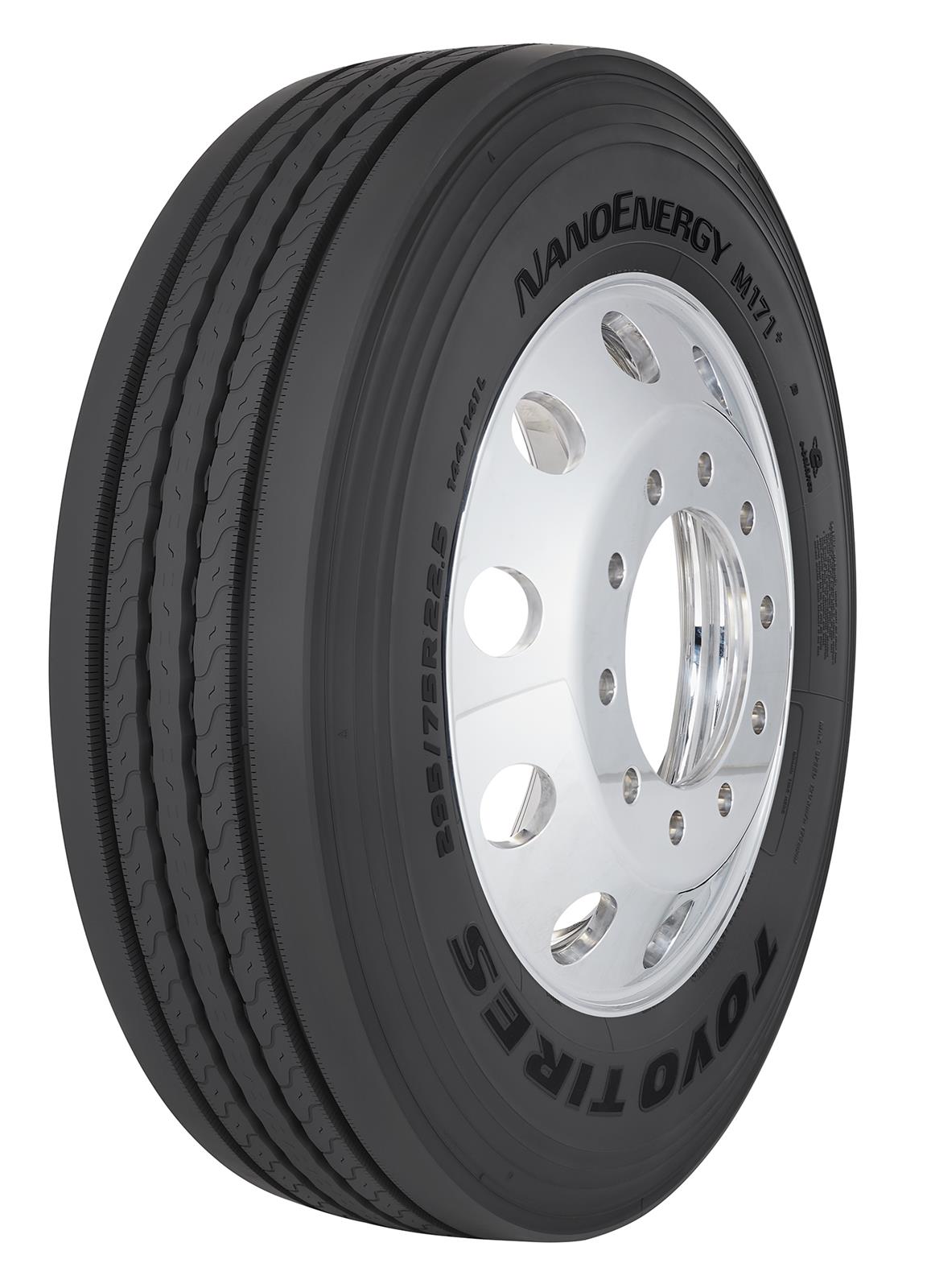 Toyo M171 Tires 295/75R22.5 Tires, M171+, 295/75R22.5, Blackwall, Radial, Steer Tire, H Load Range, 7,160 lb. Load, Each