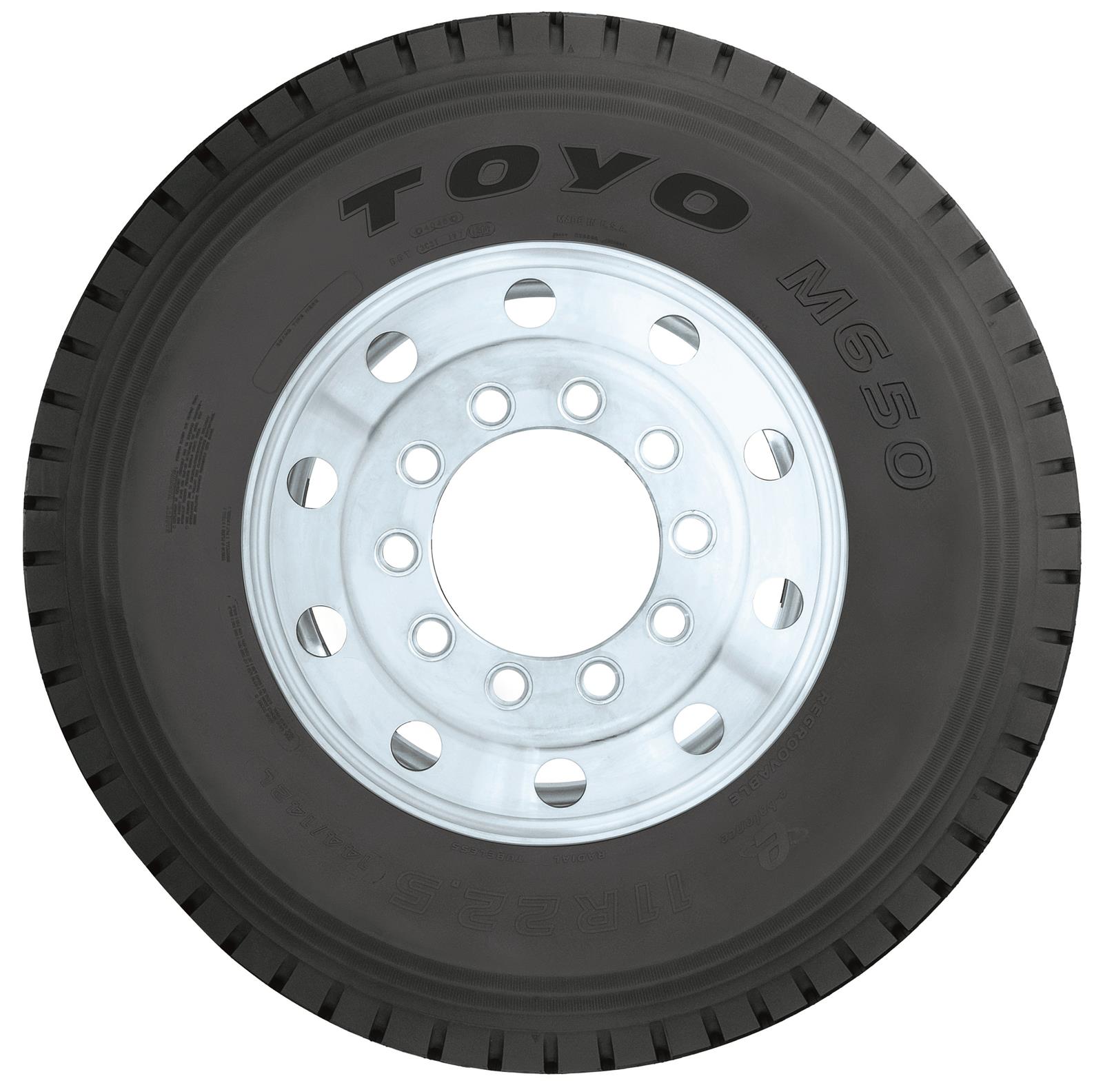 Toyo M650 Tires 11R22.5 Tire, M650, 11R22.50, Radial, Regional, Each