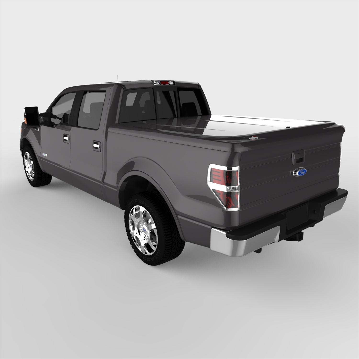 UnderCover 10-14 Ford F-150 5.5ft Lux Bed Cover - Tuxedo Black thumbnail 9