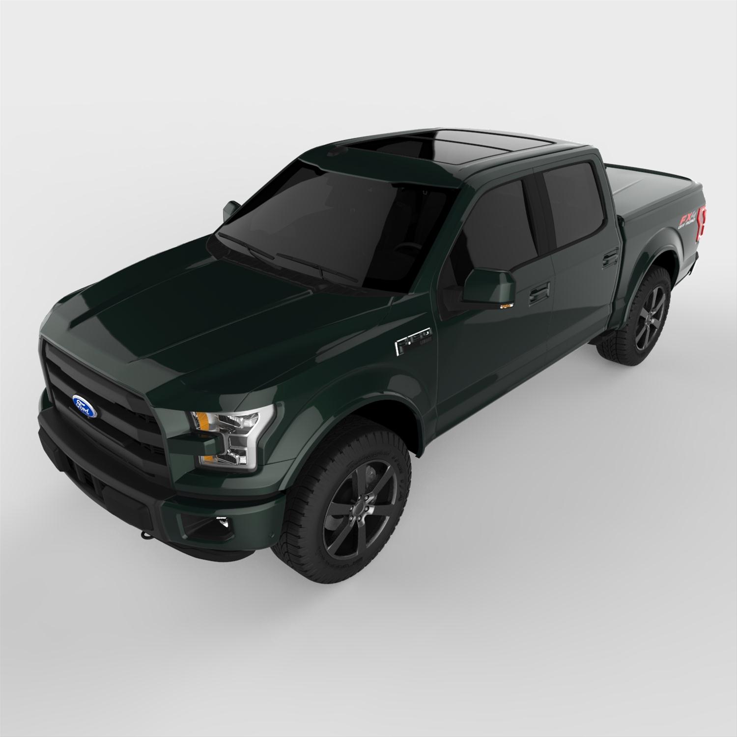 UnderCover 15-18 Ford F-150 5.5ft Lux Bed Cover - Green Gem thumbnail 2