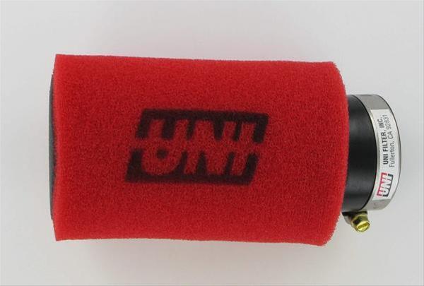 UNI Filter Clamp-On Dual Layer Pod Filters UP-6182AST Air Filter, Filter, Round Flanged, Foam, 1.75 in. Inlet Flange I.D., 15 degree Angle