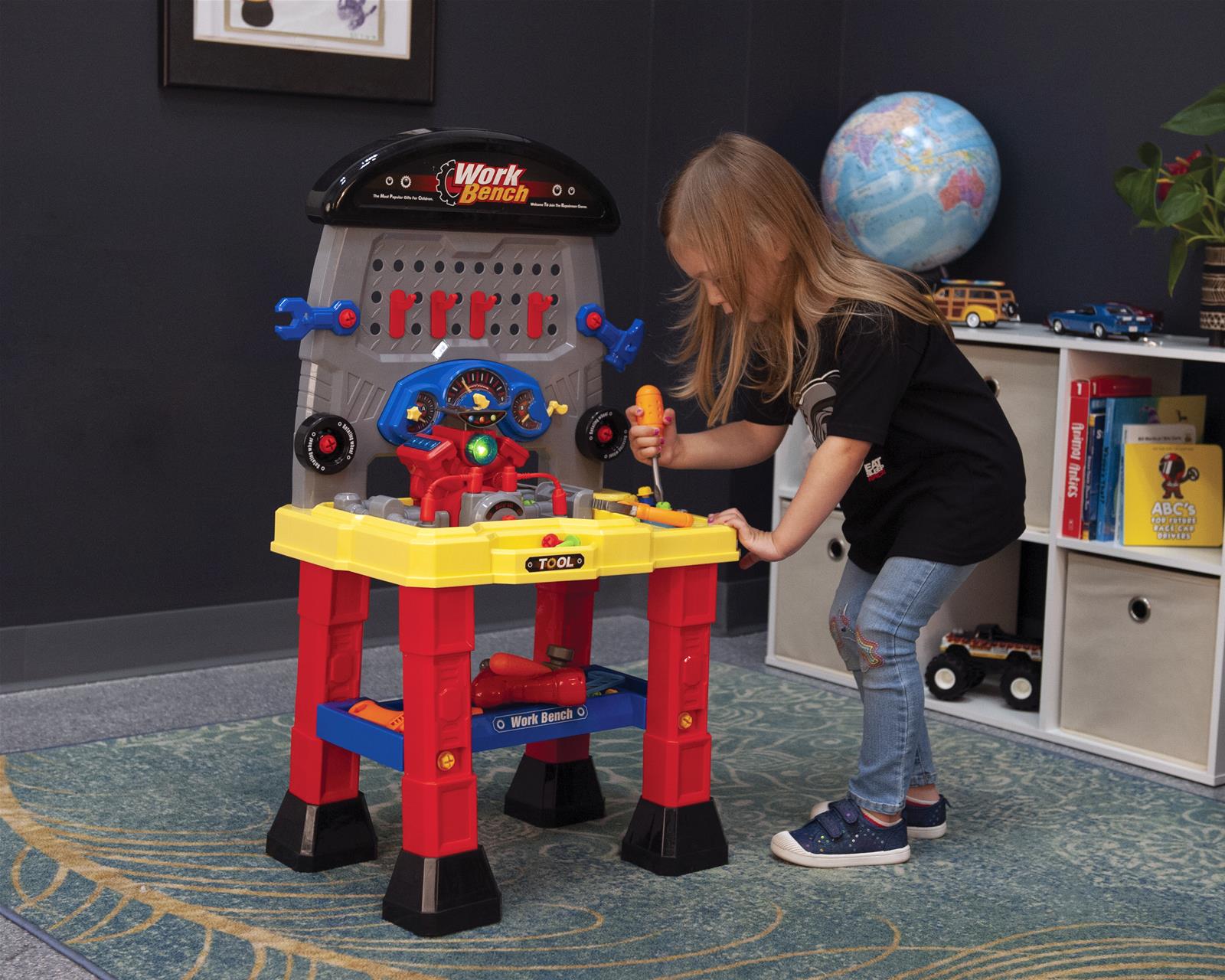 Summit Gifts 10273 Kids Toy Work Bench With Light Up Engine