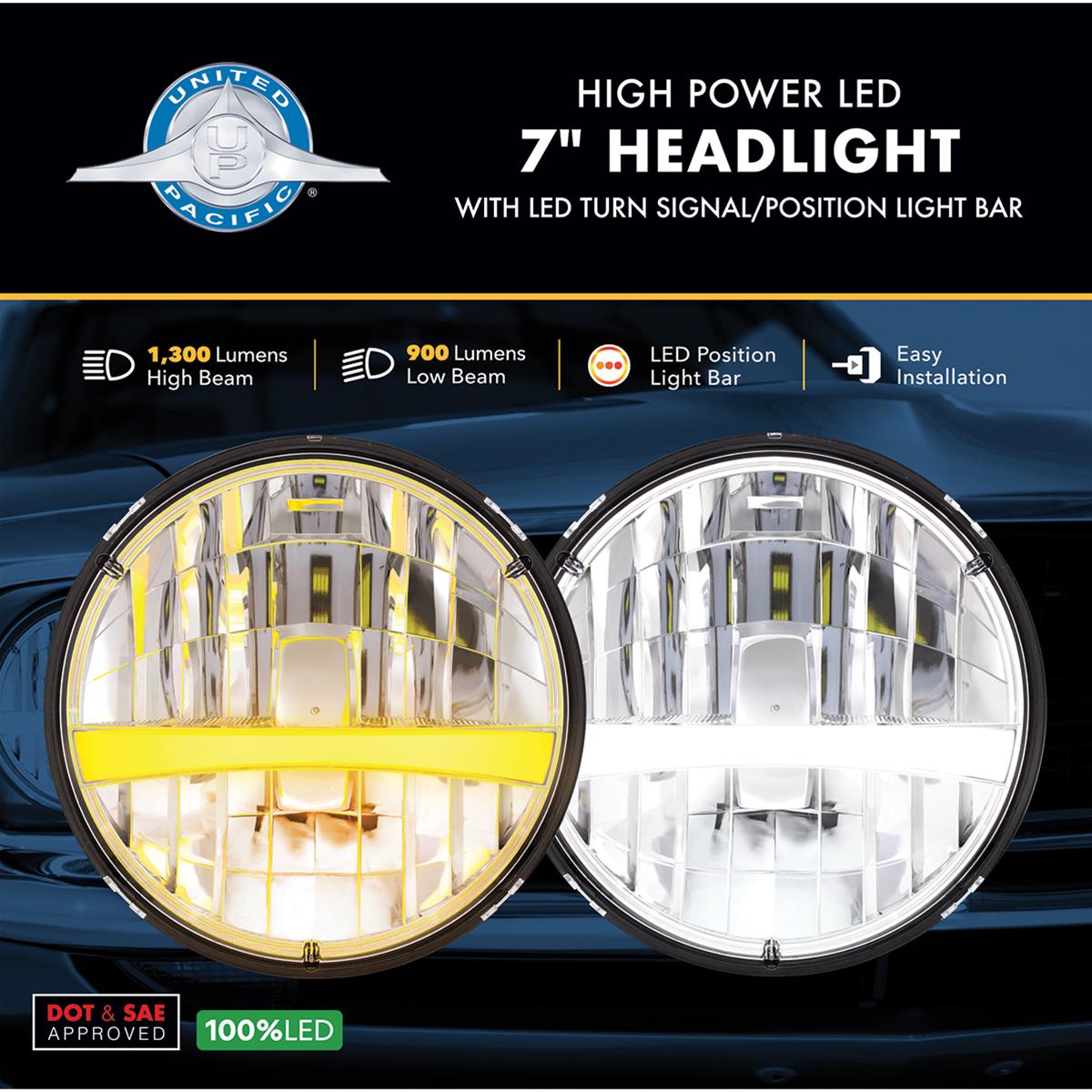 United Pacific 31458 United Pacific HighPower LED Headlights Summit