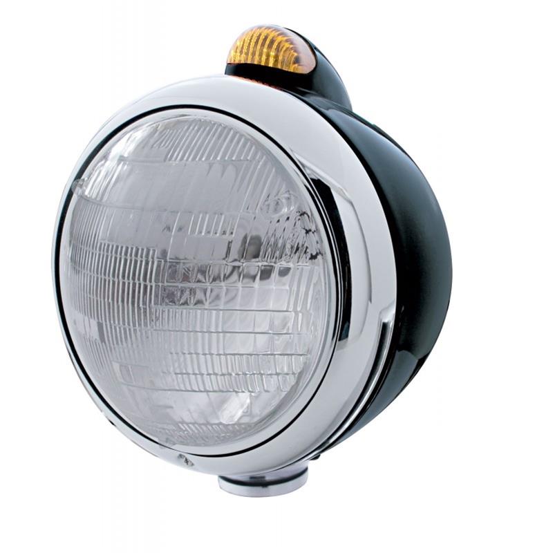 United Pacific 10533 5-3/4 Inch Round Stainless Steel Headlight Visor – 1 Unit, Made In Taiwan