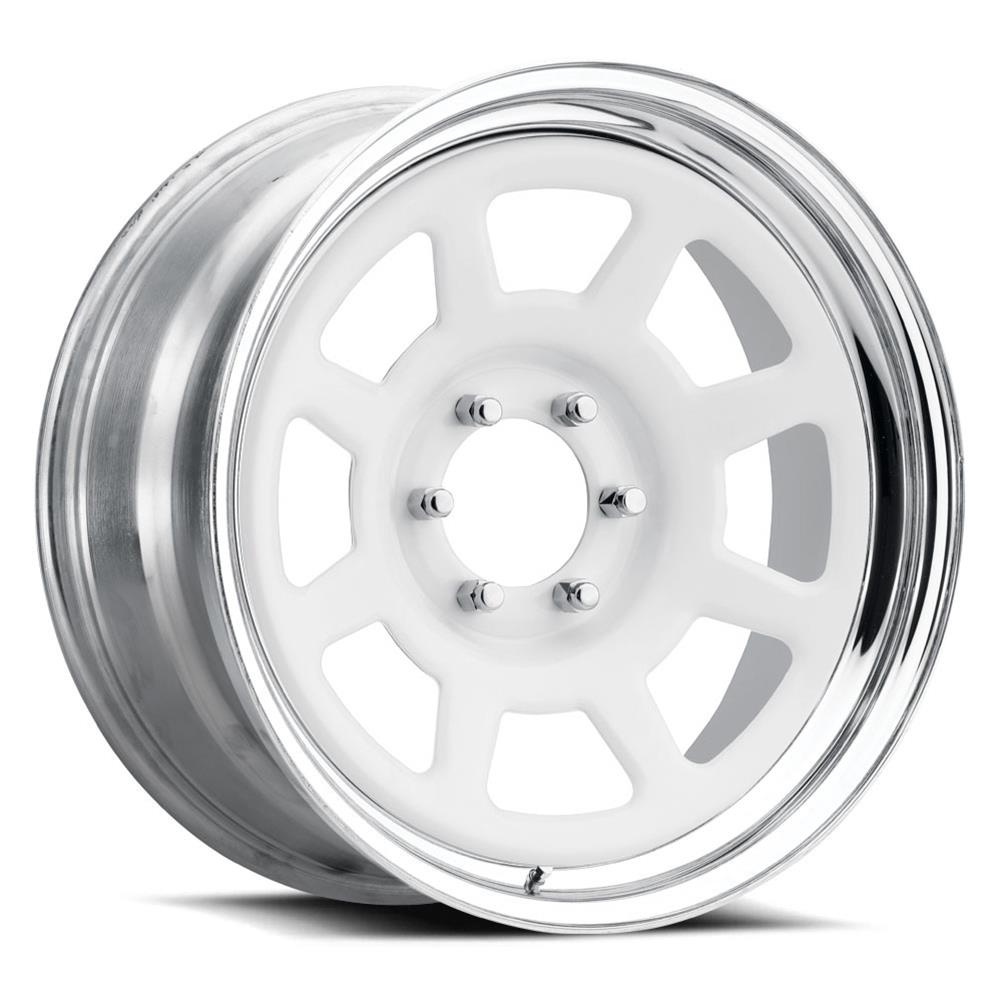 U.S. Wheel 450-2850 U.S. Wheel 450 Series D-Lux Gloss White Wheels with ...