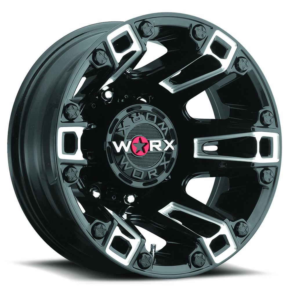 Ultra Wheel Company 803 7681RBM Worx 803 Beast Dually Gloss Black