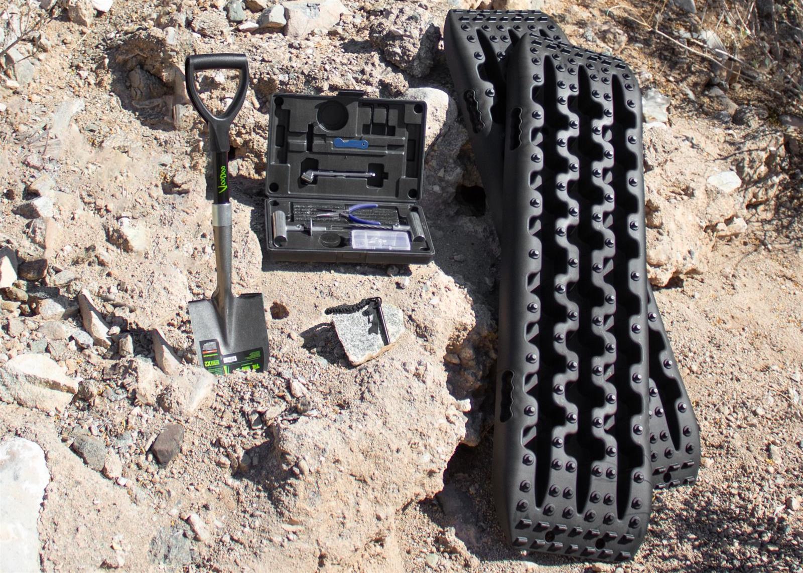 Voodoo Offroad Road Recovery Kits P000043 Off-Road Kit, Traction Board, Shovel, Tire Repair, Fire Starter, Kit