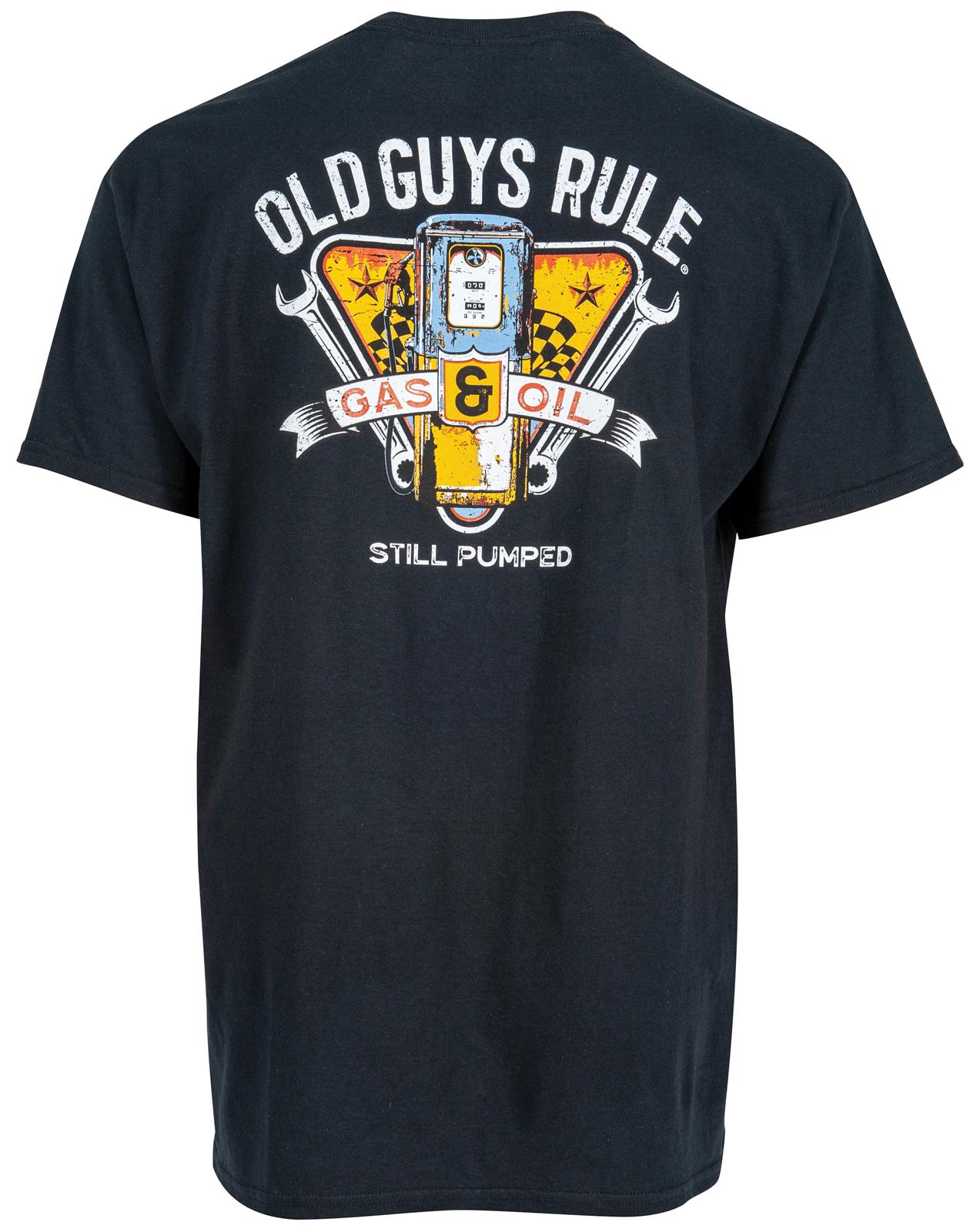 Old Guys Rule 2045A001BLK2X Old Guys Rule Vintage Gas Pump T-Shirt ...