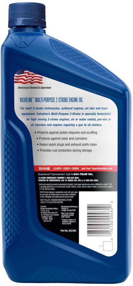 Valvoline 822384 Valvoline Multipurpose 2-Stroke Oil | Summit Racing