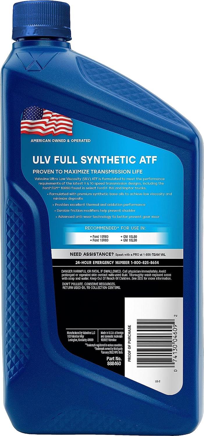 Valvoline 888460 Valvoline ULV ATF Transmission Fluid | Summit Racing