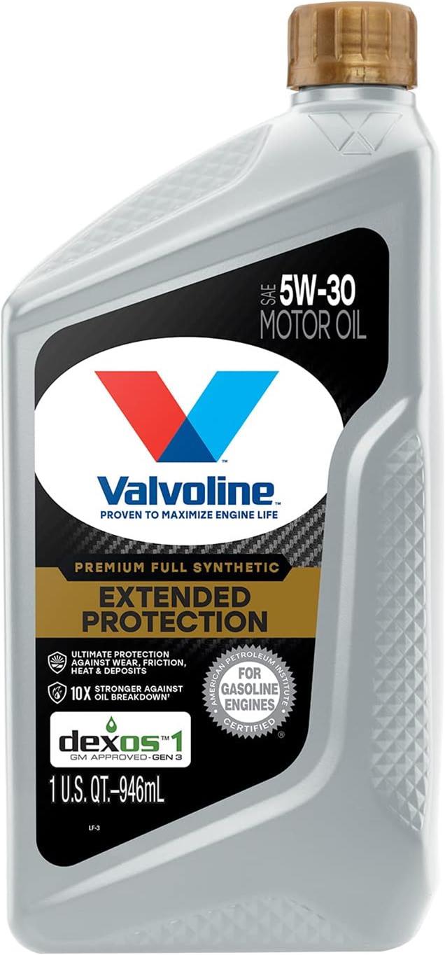 5W30, 1 Quart Valvoline Extended Protection Full Synthetic Motor Oil, Synthetic Engine Oil | Valvoline 891678