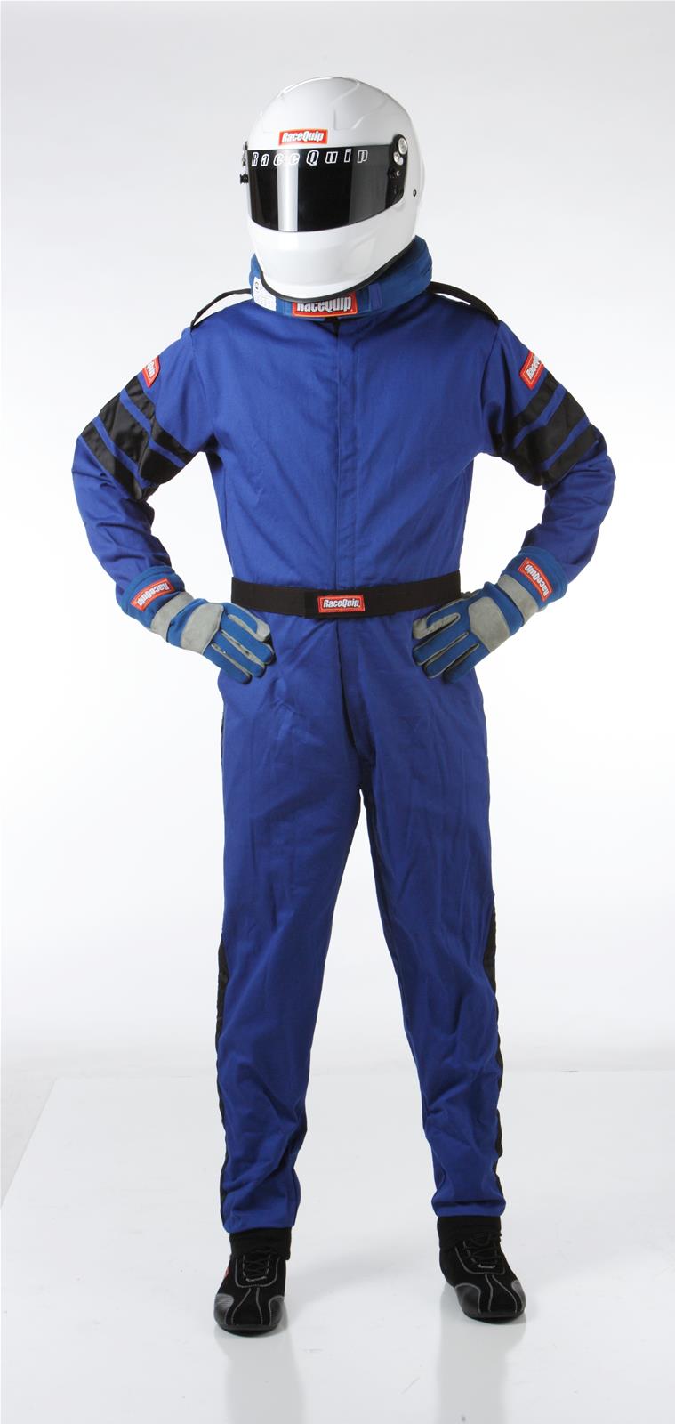 RaceQuip 110027 110 Series XX-Large Blue SFI 3.2A/1 Single Layer One-Piece Driving Suit