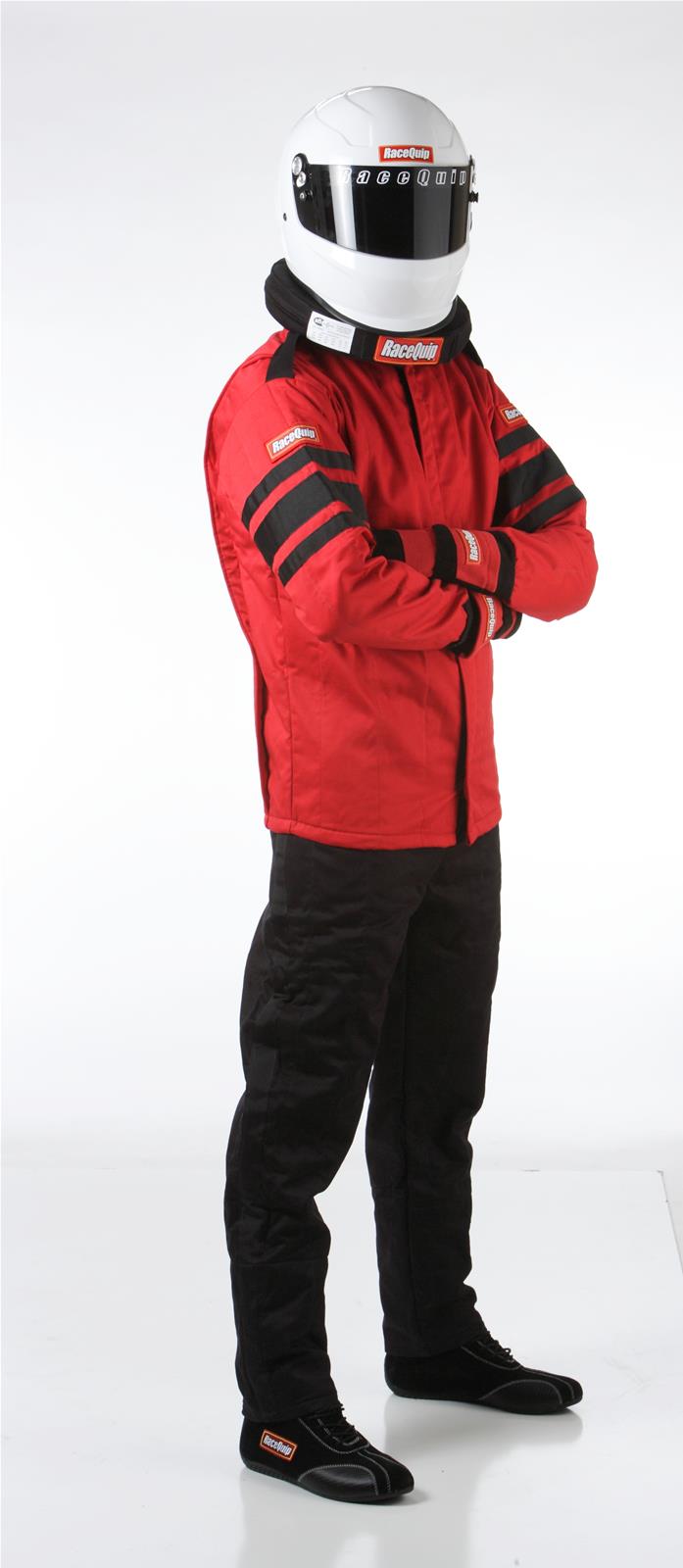 RaceQuip 120 Series Pyrovatex SFI-5 Jackets 121017RQP Jacket, Men's 2X-Large, Multiple Layers, SFI 3.2A/5 Safety Rating, Red with Black Stripe, Each thumbnail 5